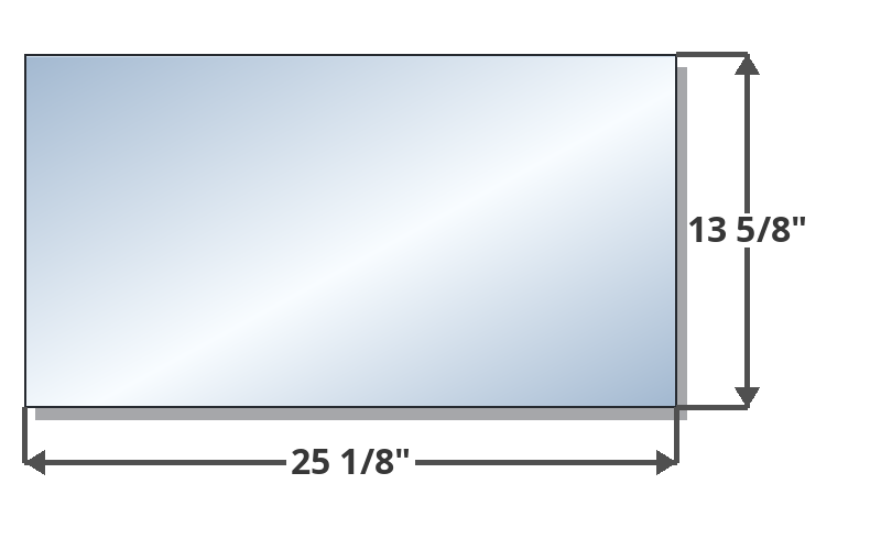Avalon Small Flush Insert (rectangle) Glass