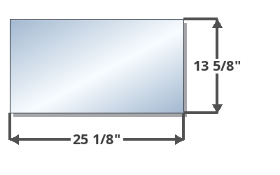 Avalon Small Flush Insert (rectangle) Glass