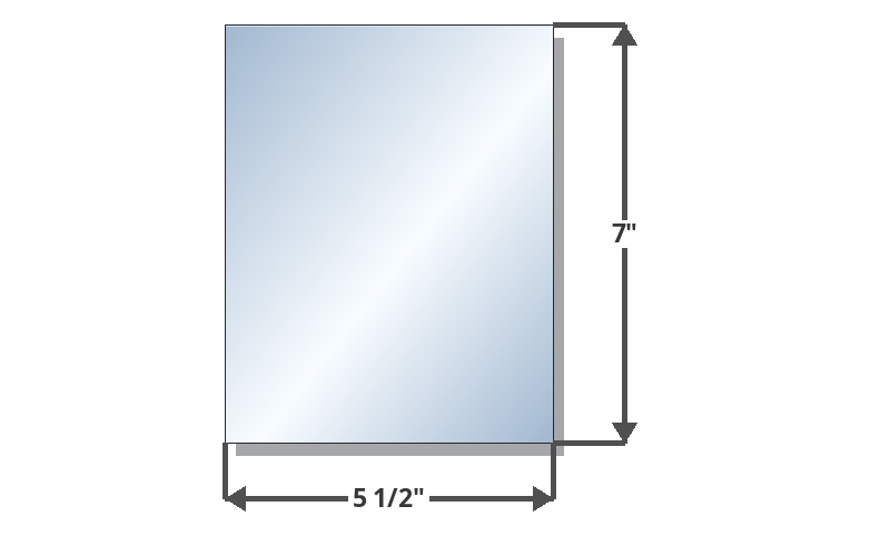 Country Flame Double Door 5 1/2" x 7" Glass