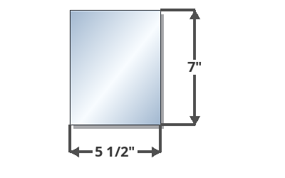 Country Flame Double Door 5 1/2" x 7" Glass
