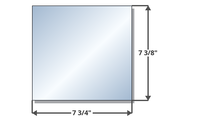 Country Flame Double Door 7 3/4" x 7 3/8" Glass