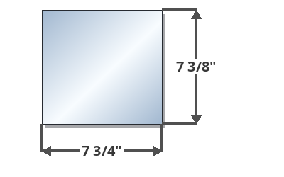 Country Flame Double Door 7 3/4" x 7 3/8" Glass