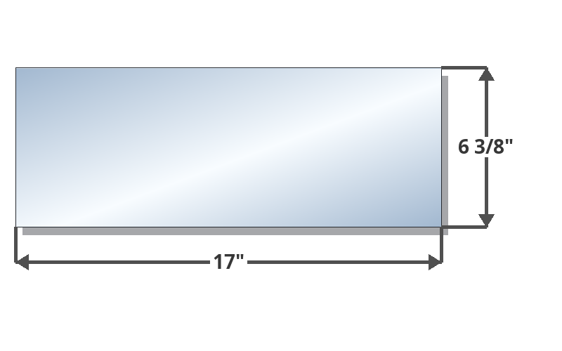 Regency 17 x 6 3/8 Glass