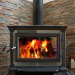 Woodstove with glass
