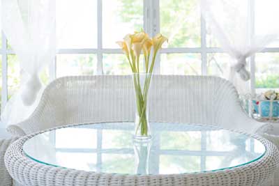 outdoor glass table